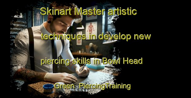Skinart Master artistic techniques in develop new piercing skills in Bowl Head Green | PiercingTraining | PiercingClasses | SkinartTraining-United Kingdom